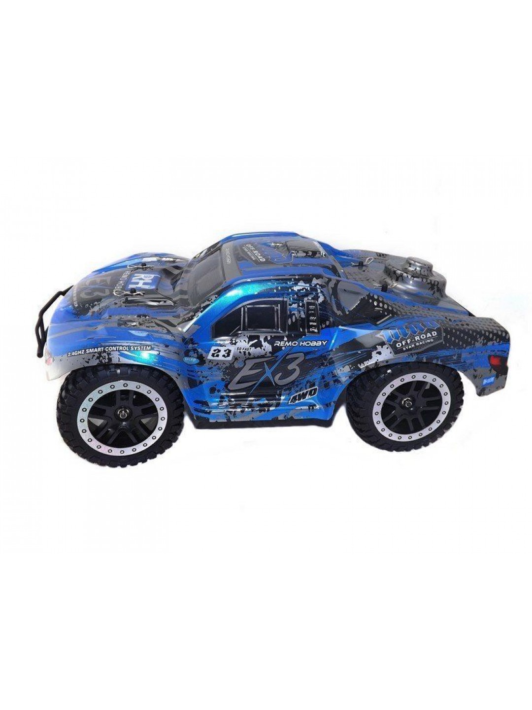 Радиоуправляемый шорт-корс Remo Hobby EX3 (синий) 4WD 2.4G 1/10 RTR