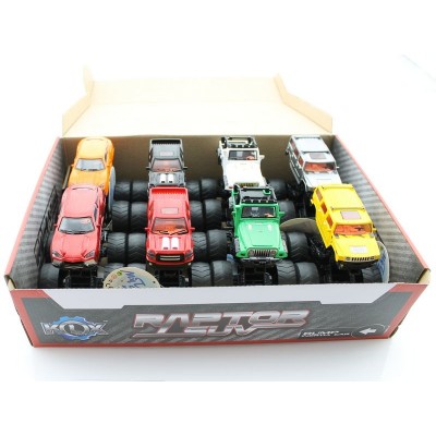 Машина инерционная KLX500-113 Raptor SUV Bigfoot 4WD (в асс., 8 шт./кор.)