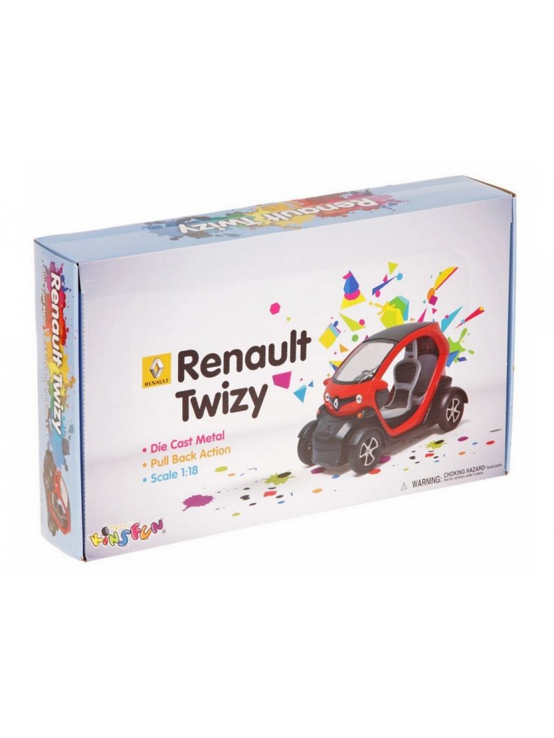 Машина Kinsmart Twizy инерция (1/12шт.) 12,5см б/к