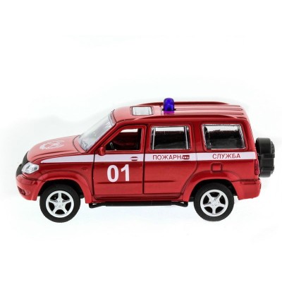 Машина "АВТОПАНОРАМА" инерц. УАЗ Патриот (пожарная) 1/50, в/к 12*7*5,5 см