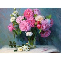 Картина по номерам 40х50 Букет пионов (25 цветов) Картина по номерам 40х50 Букет пионов (25 цветов)