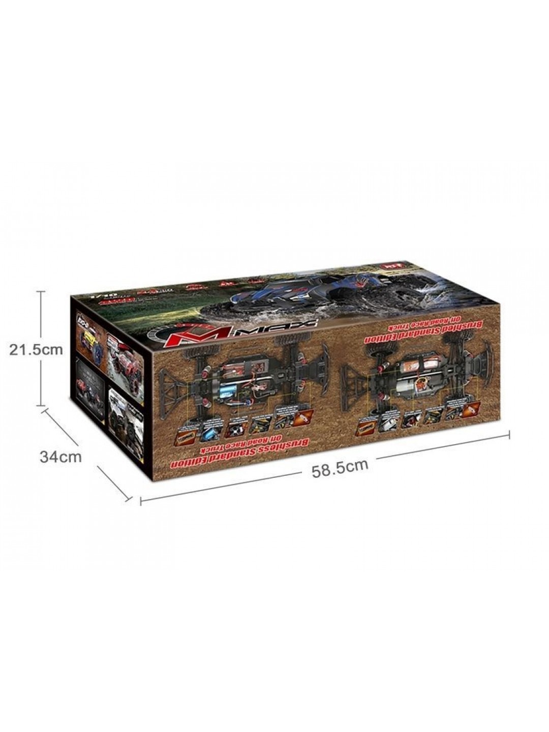 Радиоуправляемый монстр Remo Hobby MMAX (синий) 4WD 2.4G 1/10 RTR