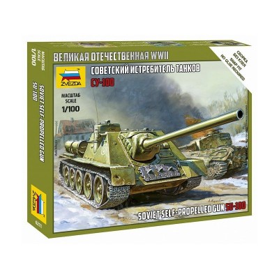 Сборная модель ZVEZDA Советский истребитель танков СУ-100, 1/100