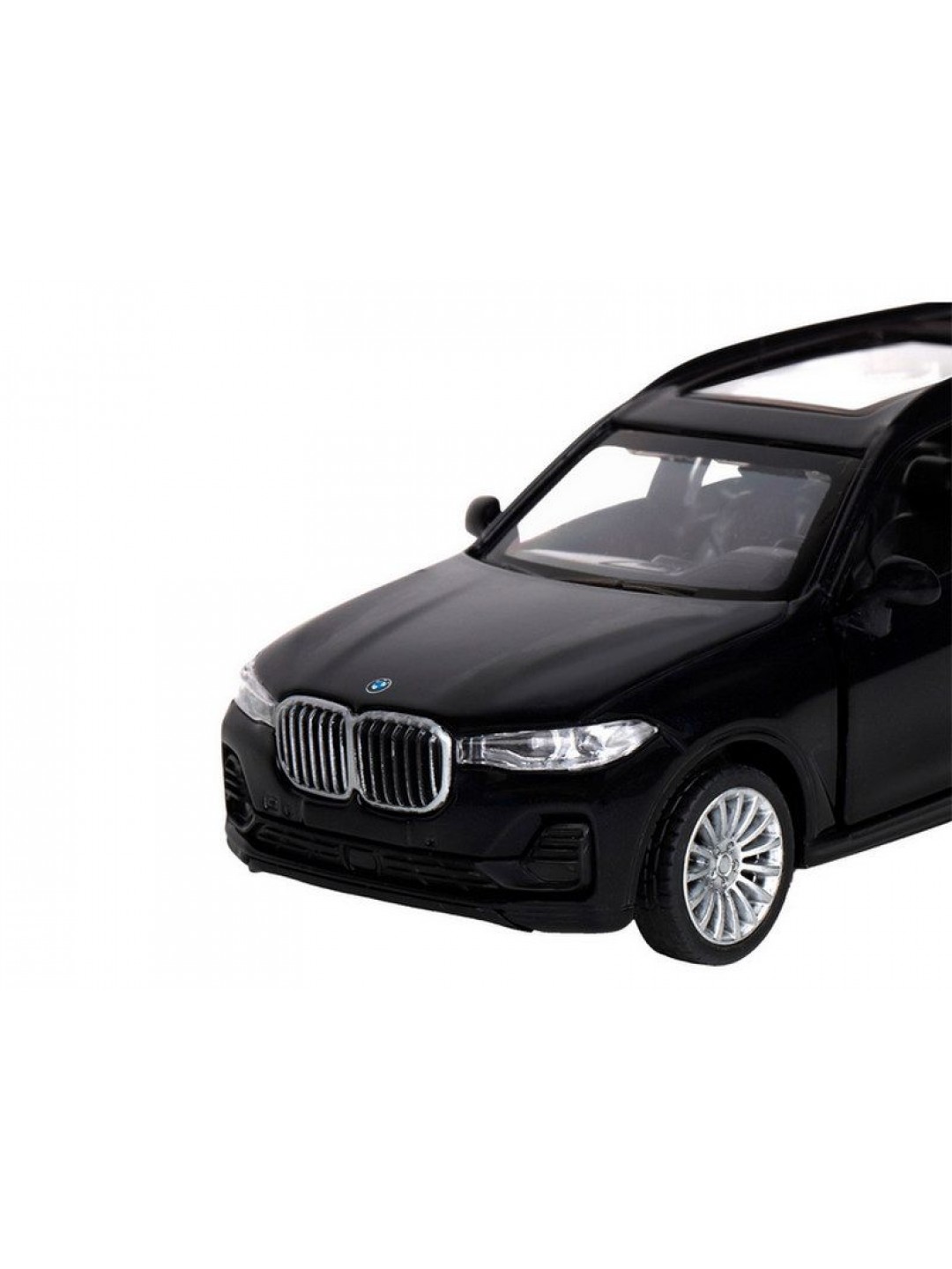 Машина "АВТОПАНОРАМА" BMW X7, 1/44,, черный, инерция, откр. двери, в/к 17,5*12,5*6,5 см