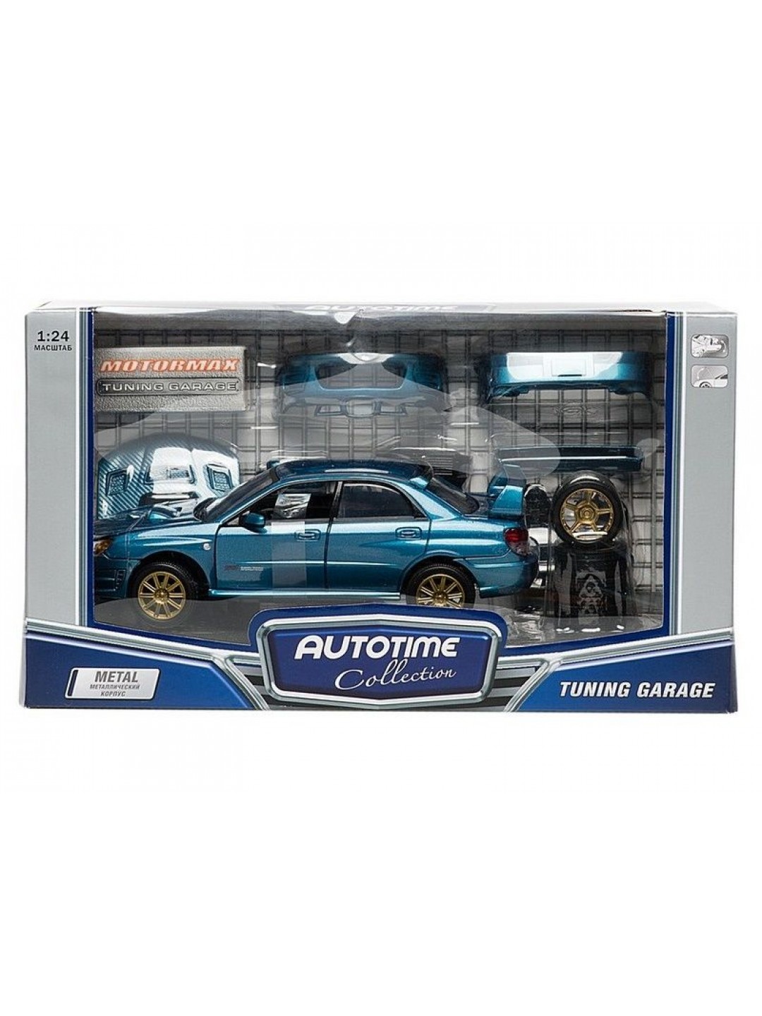 Машина Autotime "SUBARU IMPREZA WRX STI" тюнинг гараж 1:24 инерционная