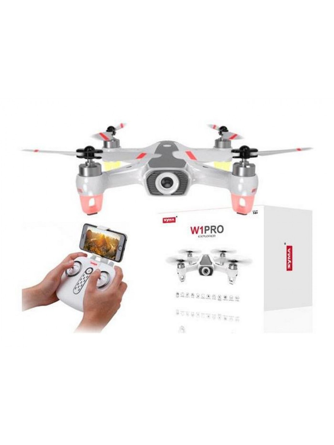 Радиоуправляемый квадрокоптер Syma W1PRO brushless с FPV по Wi-Fi, барометр, GPS, 6-AXIS, 2.4G RTF