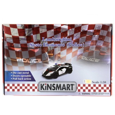 Машина Kinsmart 1:40 Lamborghini Police Sesto Elemento в асс. инерция (1/12шт.) б/к