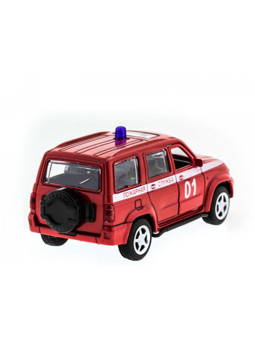 Машина "АВТОПАНОРАМА" инерц. УАЗ Патриот (пожарная) 1/50, в/к 12*7*5,5 см