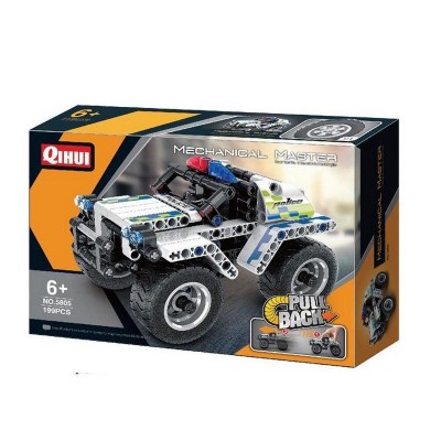 Конструктор Qihui Mechanical Master Полицейский джип совместим с QH5806, инерционный (199 деталей)