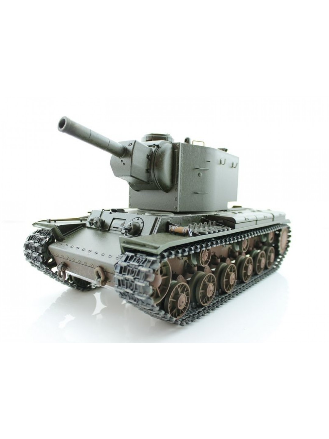 P/У танк Torro КВ-2 1/16  2.4G, СССР, зеленый, ИК-пушка, деревянная коробка