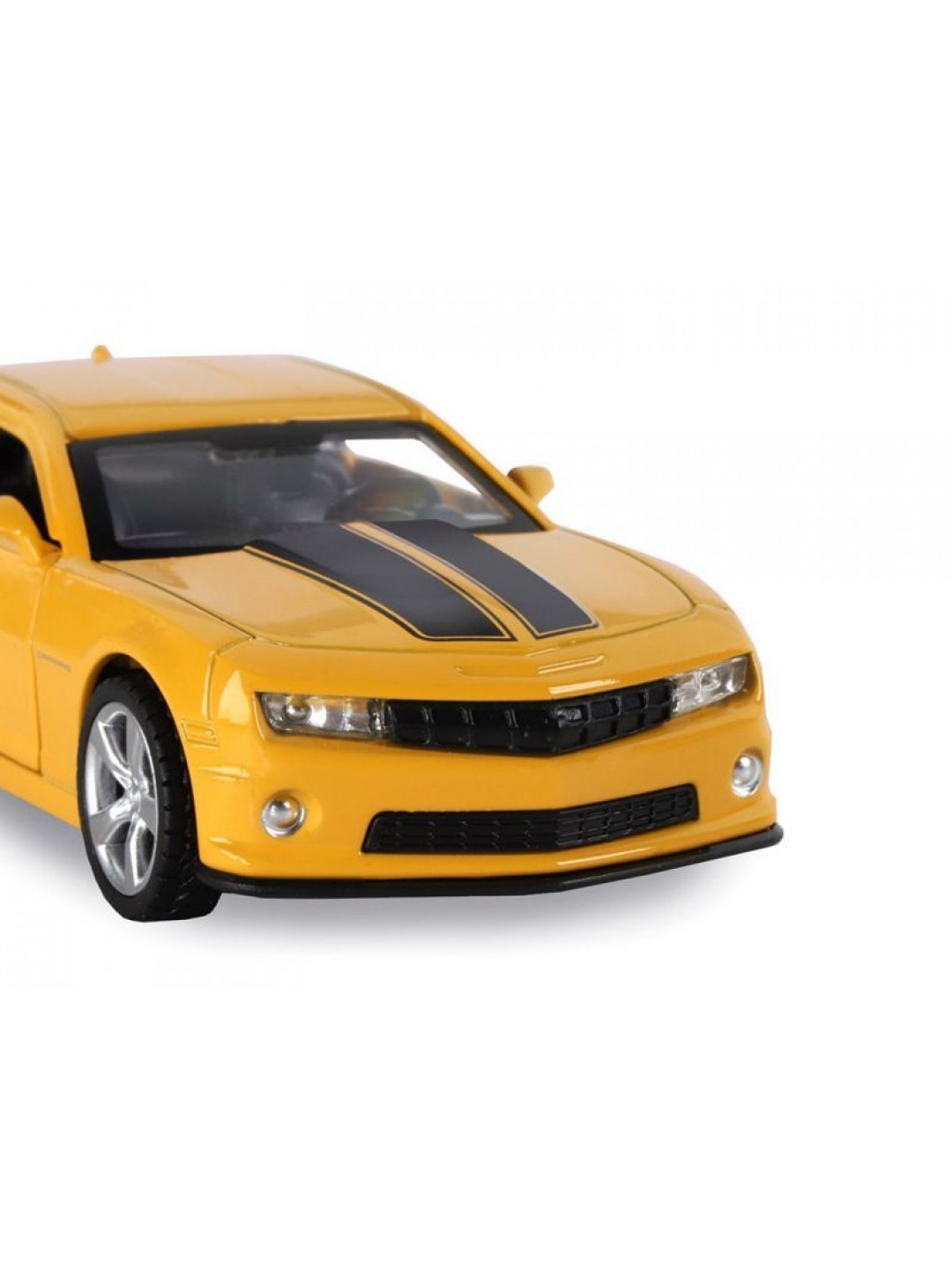 Машина "АВТОПАНОРАМА" Chevrolet Camaro SS, желтый, 1/43, инерция, откр. двери, в/к 17,5*12,5*6,5 см