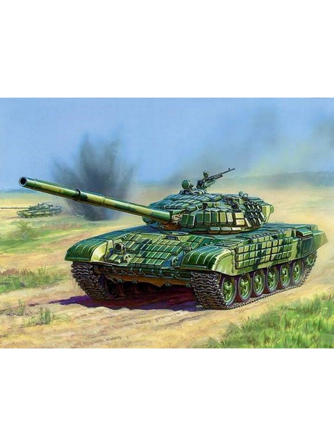 Сборная модель ZVEZDA Российский основной танк с активной броней Т-72Б, 1/35