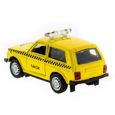 Машина "АВТОПАНОРАМА" инерц. ВАЗ 2121 1/50, в/к 12*7*5,5 см, желтая