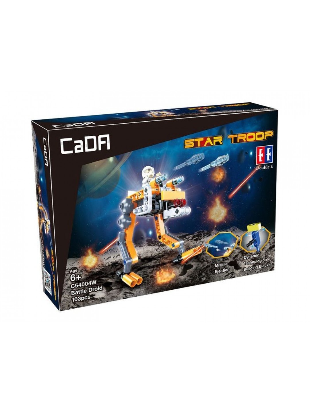 Конструктор CaDA Technic звездный отряд, собери звездный корабль с C54001W+02W+03W (103 детали)