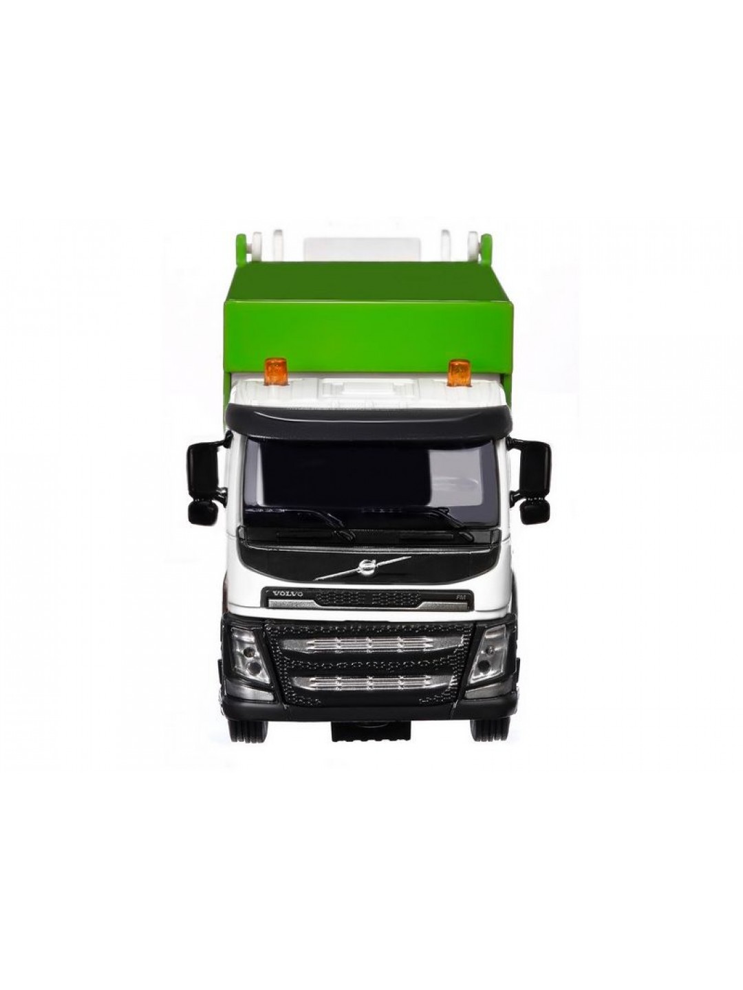 Машина "АВТОПАНОРАМА" Volvo мусоровоз, зеленый, 1/50, свет, звук, в/к 28*14*10 см