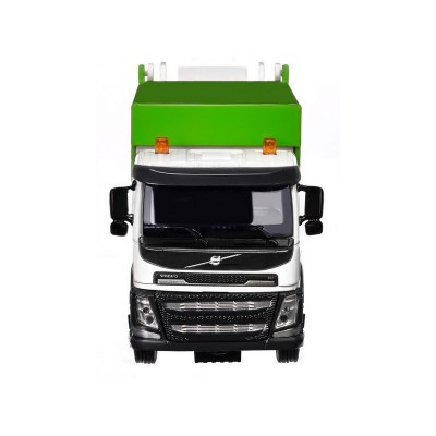 Машина "АВТОПАНОРАМА" Volvo мусоровоз, зеленый, 1/50, свет, звук, в/к 28*14*10 см