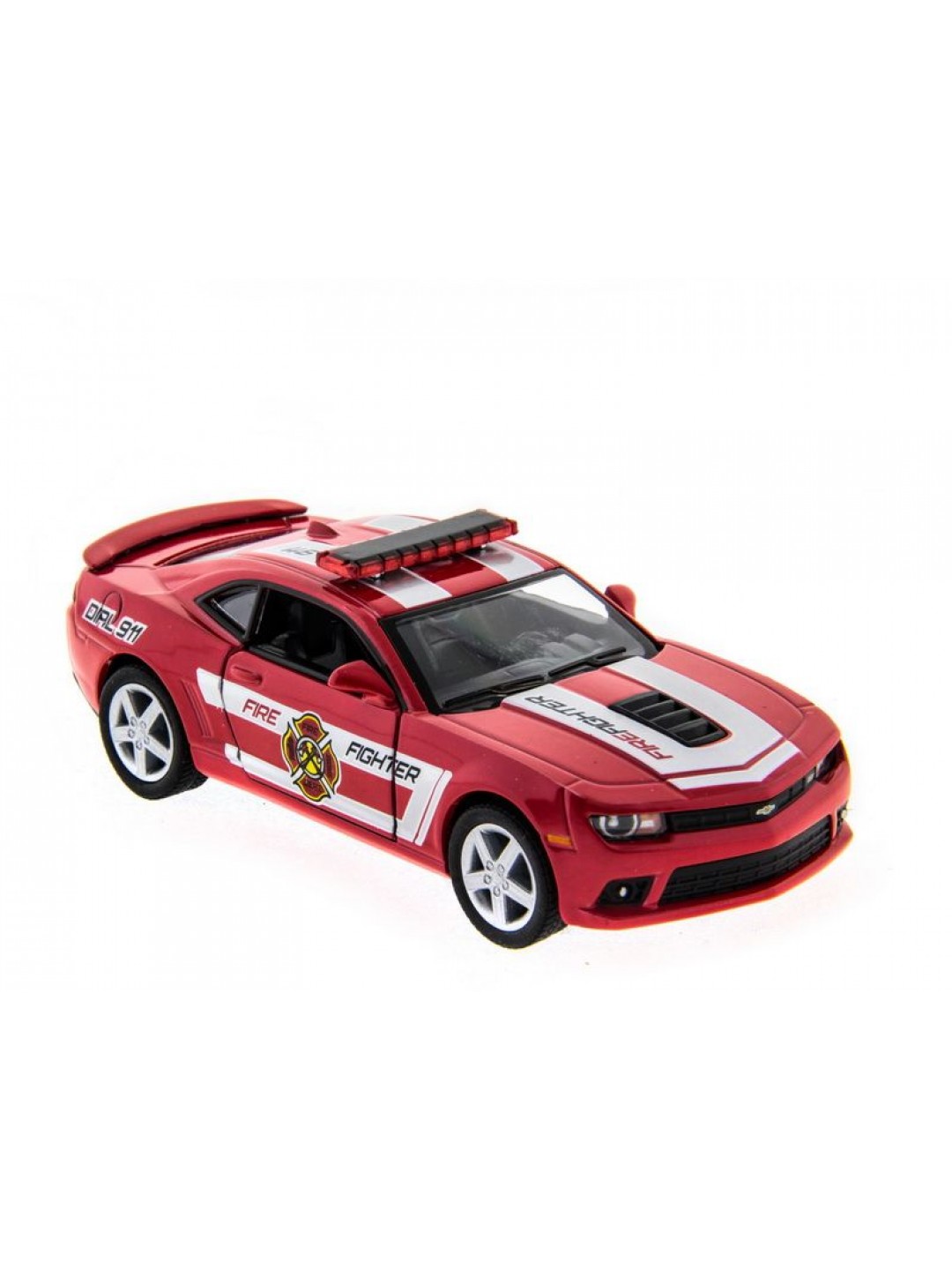 Машина Kinsmart 1:38 Chevrolet Camaro 2014 (Police/Fire) инерция (1/12шт.) б/к