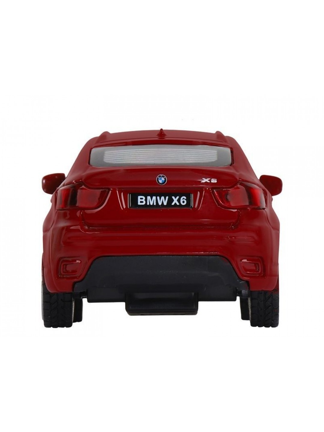 Машина "АВТОПАНОРАМА" BMW X6, красный, 1/43, инерция, в/к 17,5*12,5*6,5 см