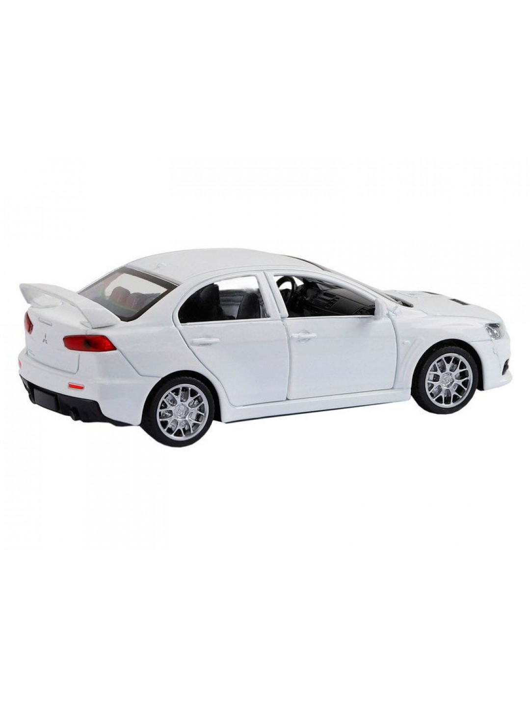 Машина "АВТОПАНОРАМА" Mitsubishi Lancer Evolution, белый, 1/41, откр. двери, в/к 17,5*12,5*6,5 см