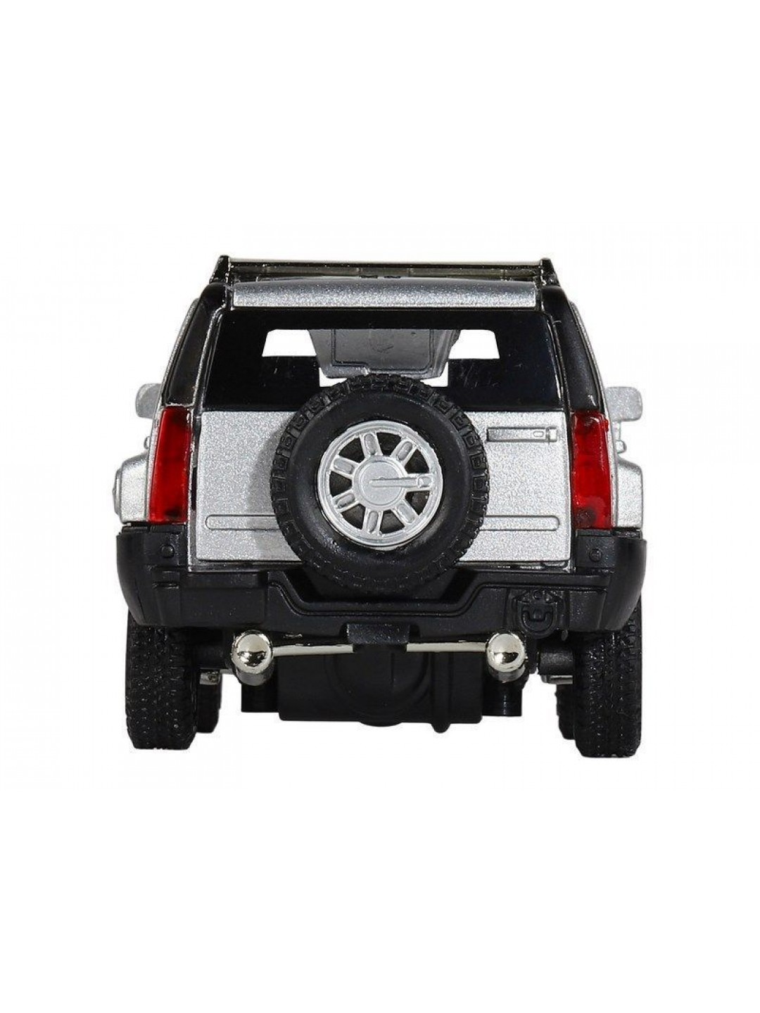Машина "АВТОПАНОРАМА" Hummer H3, серебряный, 1/32, свет, звук, инерция, в/к 17,5*13,5*9 см