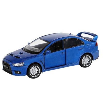 Машина "АВТОПАНОРАМА" Mitsubishi Lancer Evolution, синий, 1/32, свет, звук, в/к 17,5*12,5*6,5 см