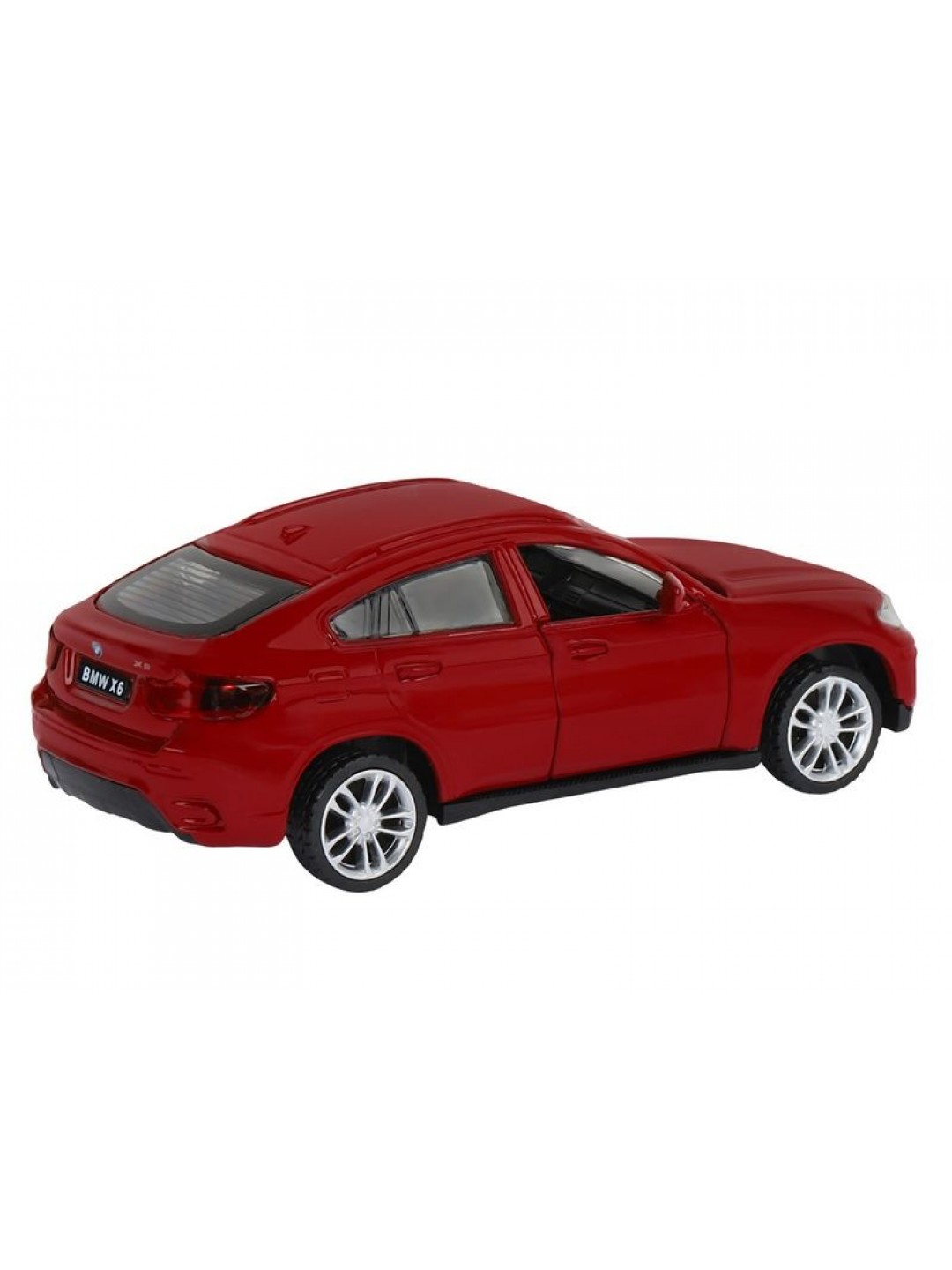 Машина "АВТОПАНОРАМА" BMW X6, красный, 1/43, инерция, в/к 17,5*12,5*6,5 см