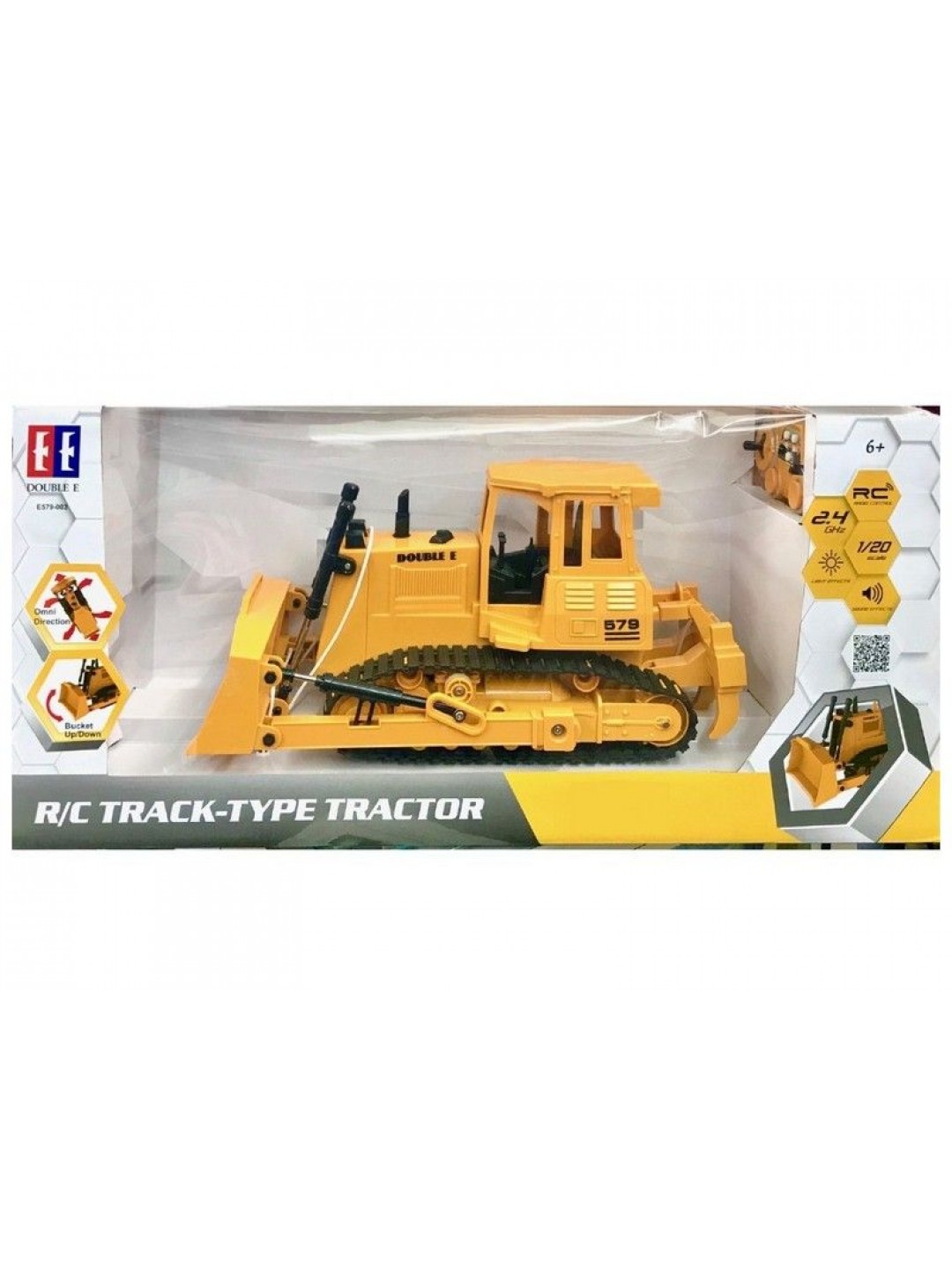 Радиоуправляемый гусеничный бульдозер Double Eagle 1:20 2.4G RTR