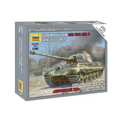 Сборная модель ZVEZDA Тяжелый Немецкий танк "Королевский Тигр" Порше, 1/100