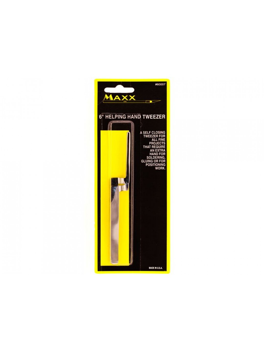 Инструмент MAXX пинцет прямой самозажимной изогнутый 15,2см