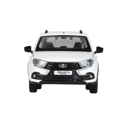 Машина "АВТОПАНОРАМА" Яндекс.Такси LADA GRANTA CROSS, белый, 1/24, свет, звук, в/к 24,5*12,5*10,5см