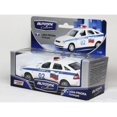 Машина Autotime "LADA PRIORA" полиция 1:36