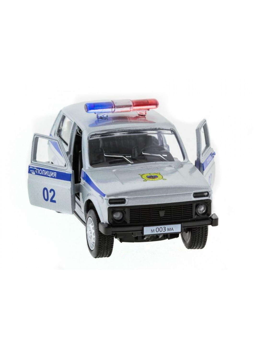 Машина "АВТОПАНОРАМА" инерц. ВАЗ 2121 1/50, в/к 12*7*5,5 см, серебристая