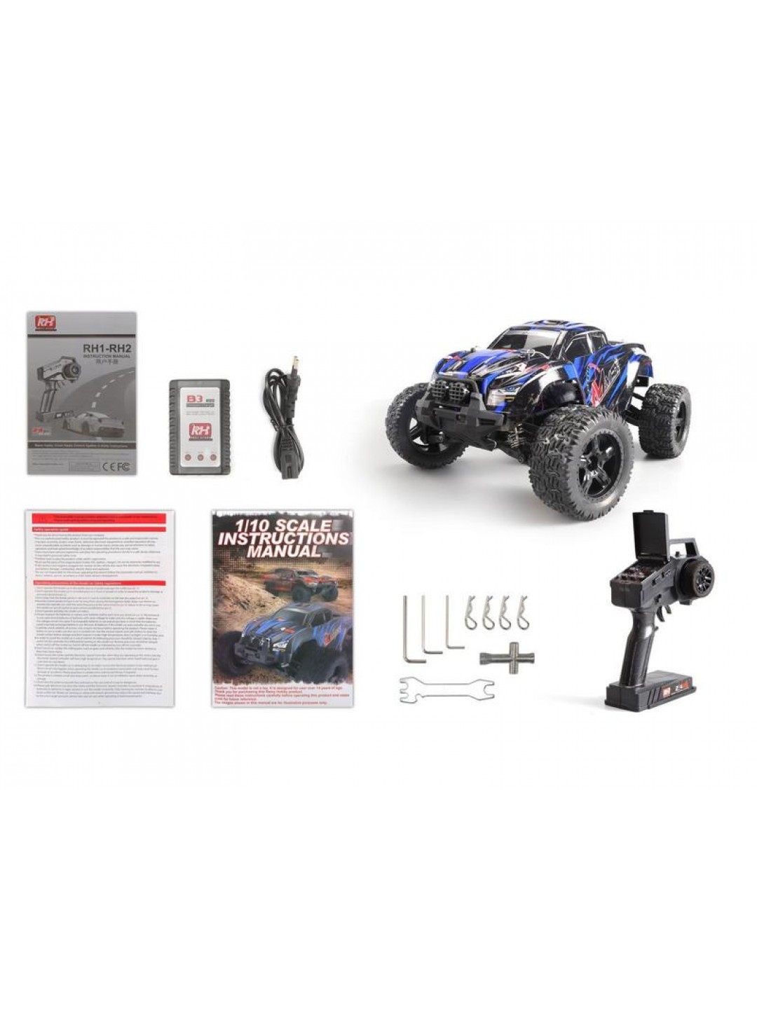Радиоуправляемый монстр Remo Hobby MMAX (синий) 4WD 2.4G 1/10 RTR