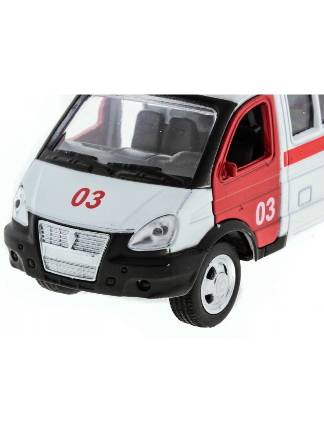 Машина "АВТОПАНОРАМА" инерц. "ГАЗель" (скорая) 1/50, в/к 14,5*8*5,5 см