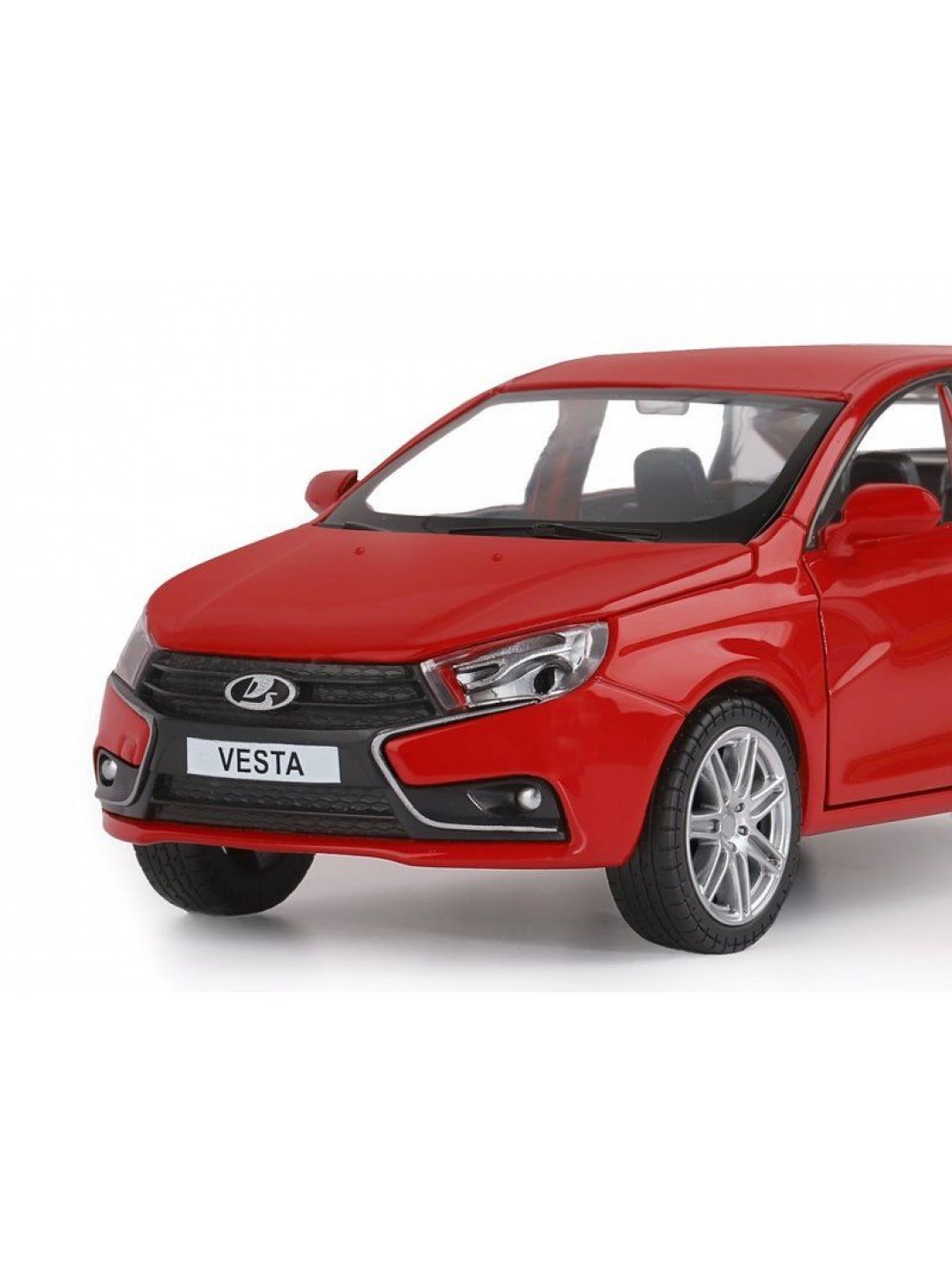 Машина "АВТОПАНОРАМА" LADA VESTA седан, 1/24,  красный, свет. звук. эффекты, в/к 24,5*12,5*10,5 см
