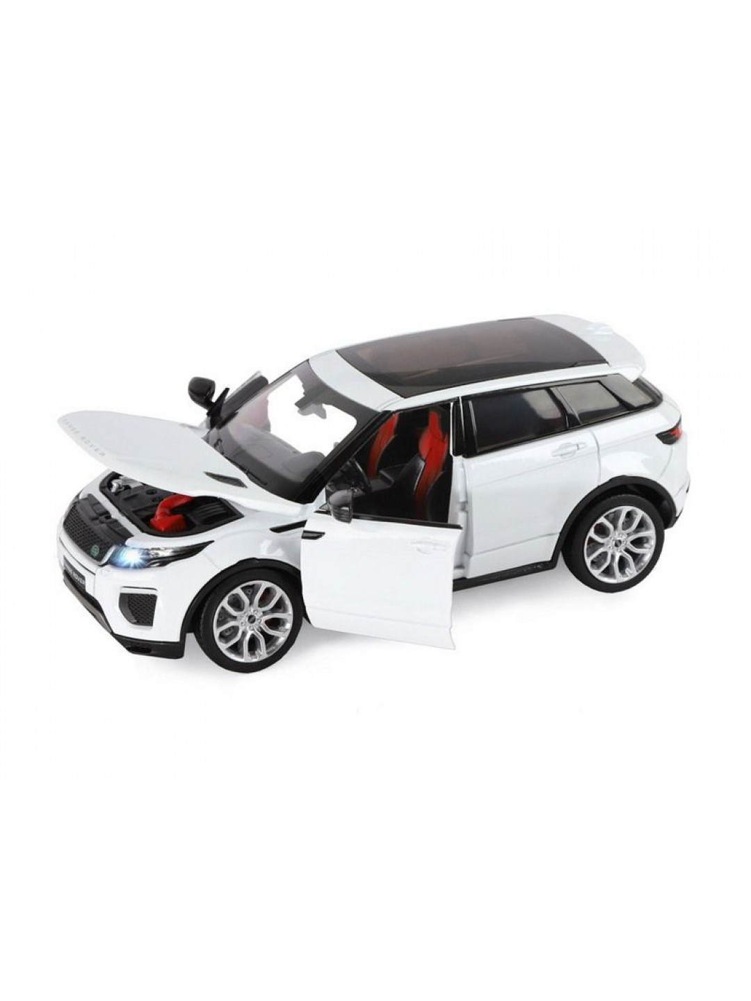 Машина "АВТОПАНОРАМА" Land Rover Range Rover Evoque HSE 2017, белый, 1/24, в/к 24,5*12,5*10,5 см