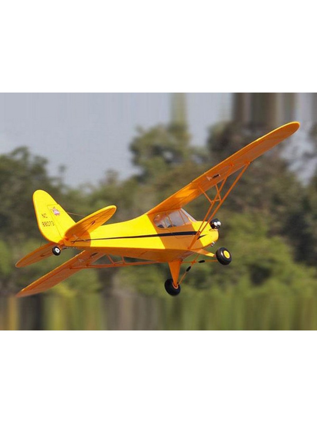 Радиоуправляемый самолет Top RC J3 желтый 1400мм KIT