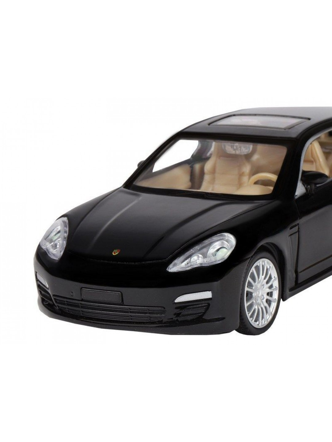 Машина "АВТОПАНОРАМА" Porsche Panamera S, черный, 1/32, свет, звук, инерция, в/к 17,5*13,5*9 см