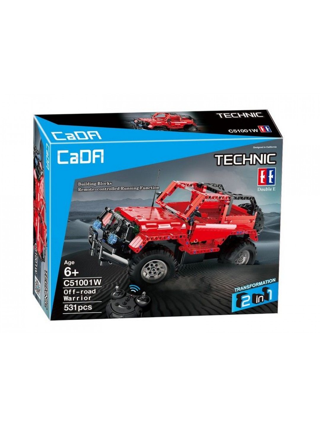 Р/У конструктор CaDA Technic машина Jeep Wrangler (531 деталь)