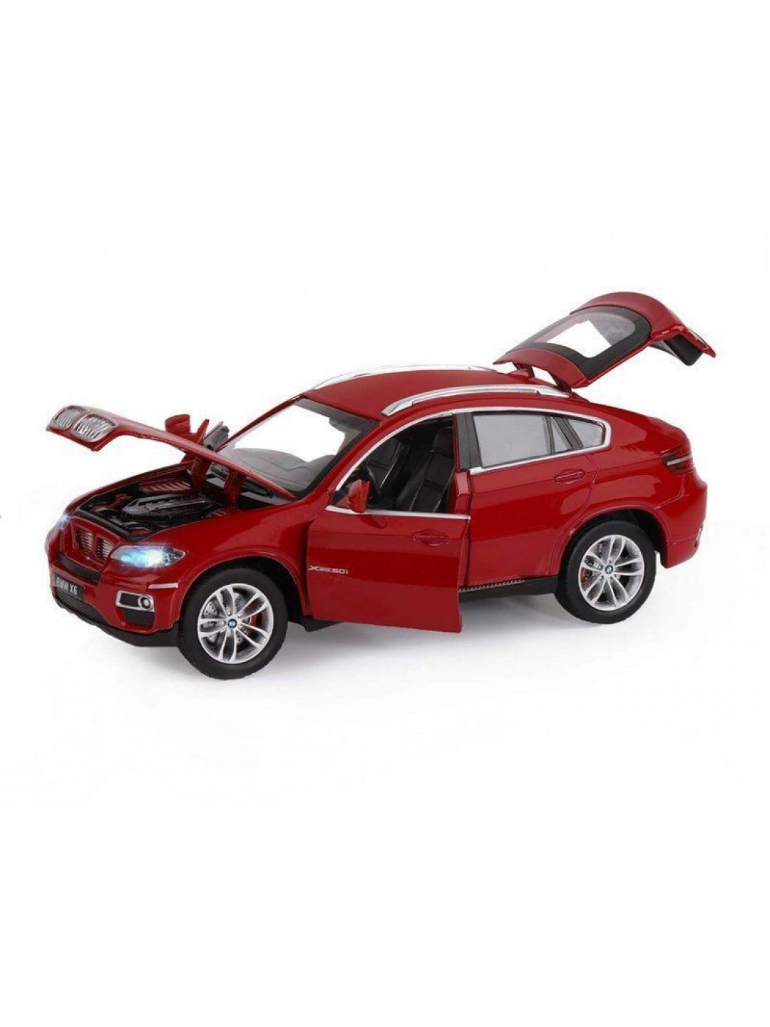 Машина "АВТОПАНОРАМА" BMW X6, бордовый, 1/26, в/к 24,5*12,5*10,5 см