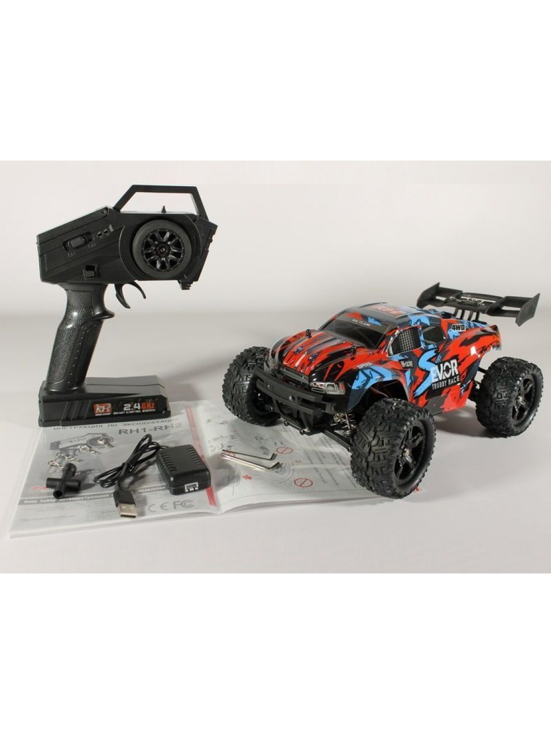 Радиоуправляемая трагги Remo Hobby S EVO-R Brushless V2.0 (красная) 4WD 2.4G 1/16 RTR