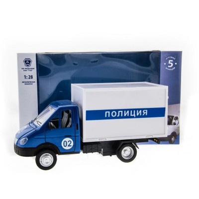 Машина "АВТОПАНОРАМА" "ГАЗель" (полиция) 1/28, в/к 24*14*12 см