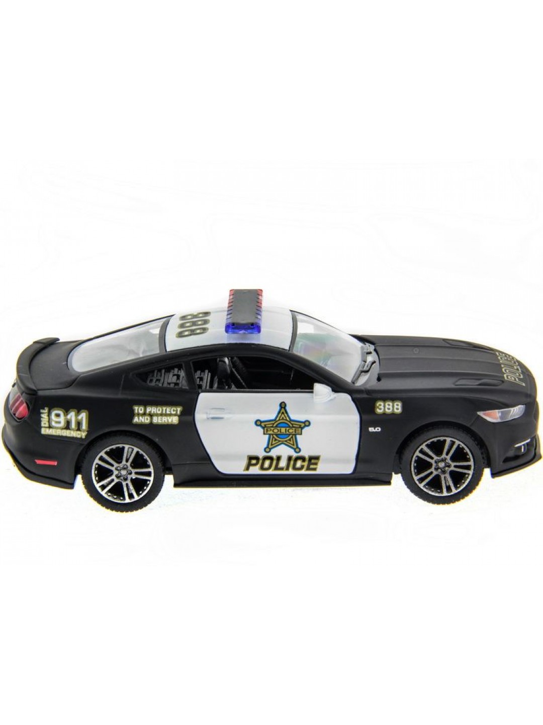 Машина Kinsmart 1:38 Ford Mustang GT 2015 (Police) инерция (1/12шт.) б/к