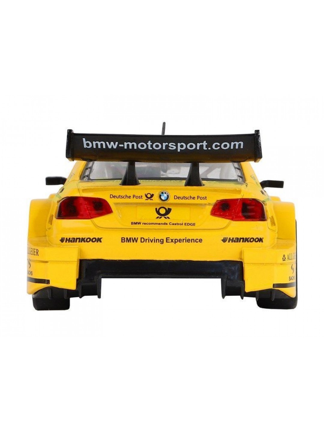 Машина "АВТОПАНОРАМА" BMW M3 DTM, желтый, 1/32, свет, звук, инерция, в/к 17,5*13,5*9 см
