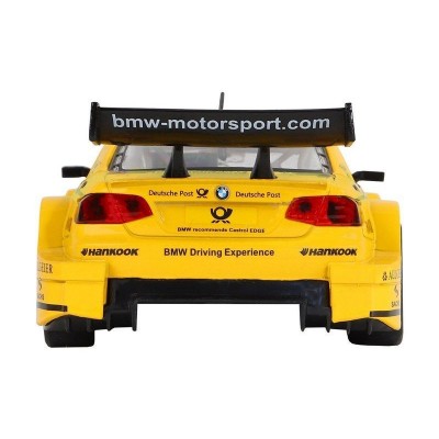 Машина "АВТОПАНОРАМА" BMW M3 DTM, желтый, 1/32, свет, звук, инерция, в/к 17,5*13,5*9 см