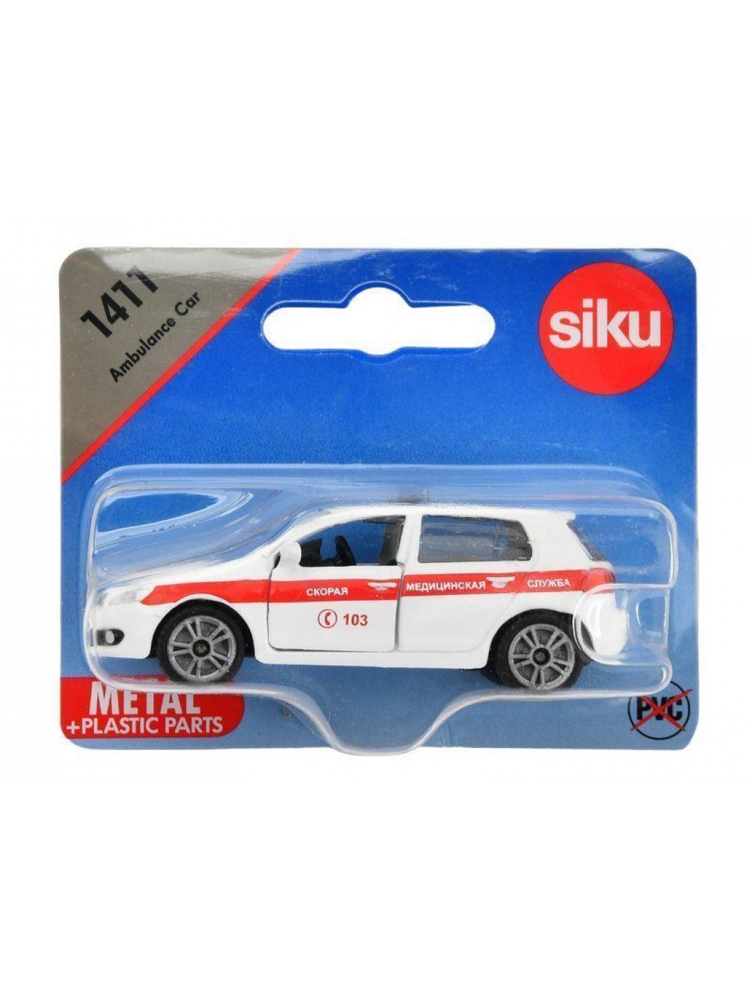 Легковой автомобиль Siku 1411RUS Скорая медицинская служба, белый