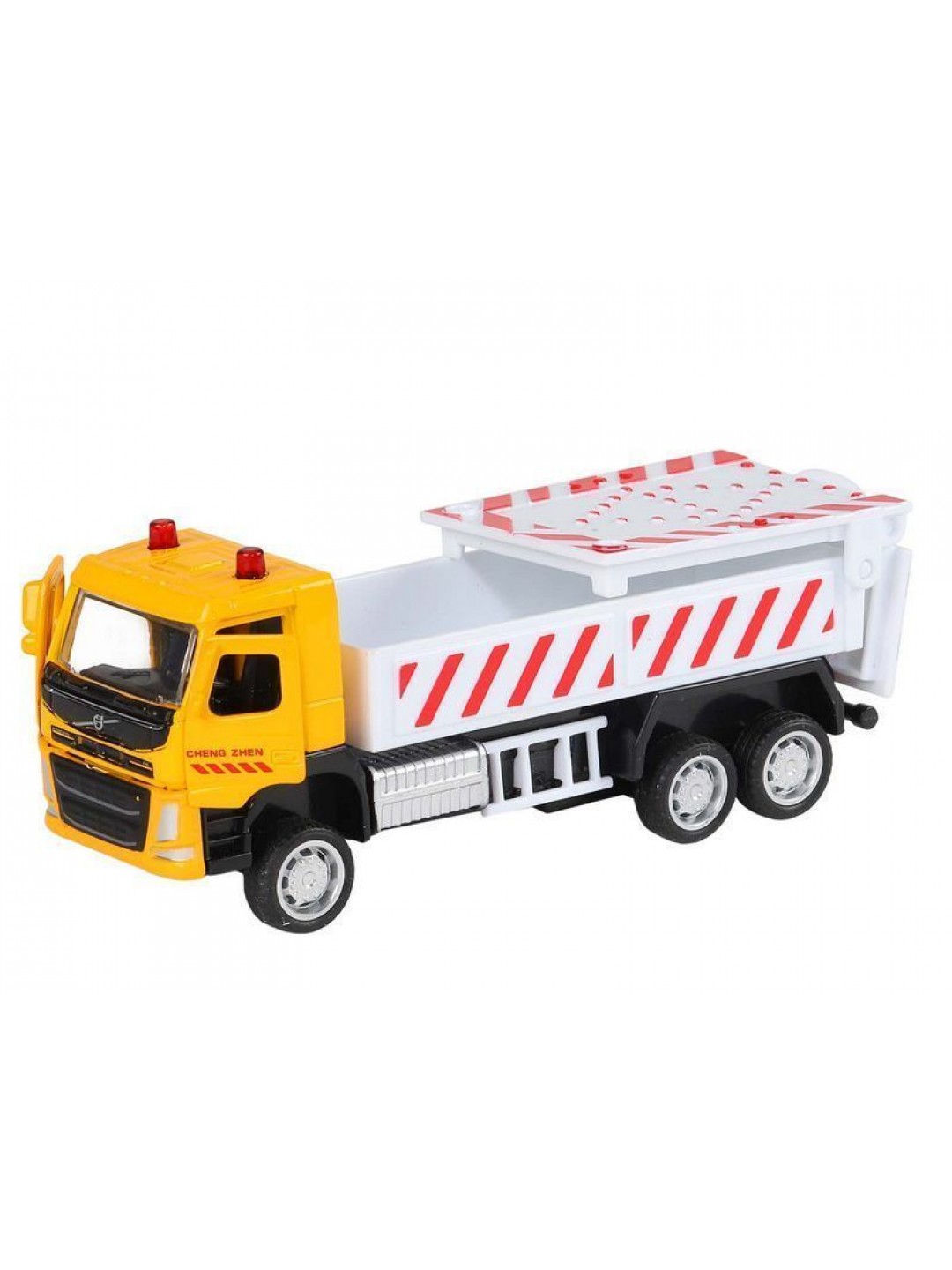Машина "АВТОПАНОРАМА" VOLVO FM "Дорожные службы", желтый, 1/72, инерция, в/к 17,5*13*6,5 см