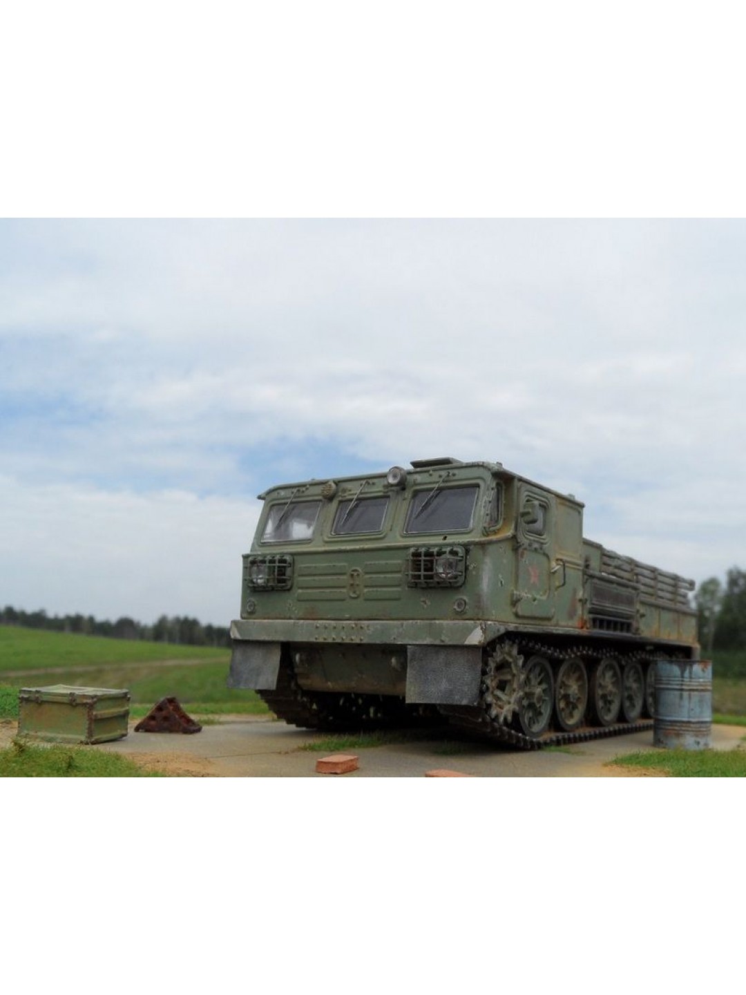 Сборная модель AVD Средний артиллерийский тягач АТС-59Г, 1/43