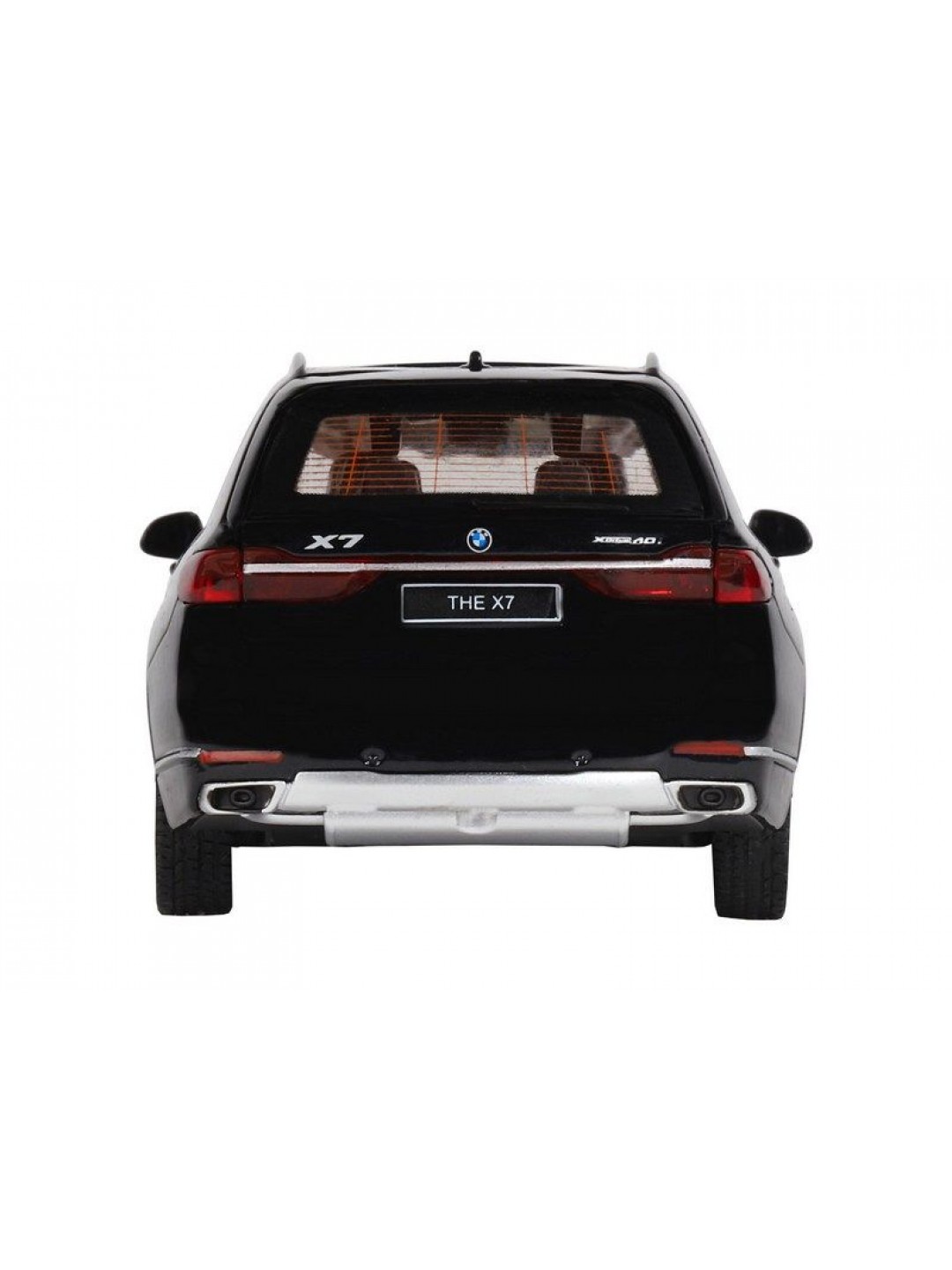 Машина "АВТОПАНОРАМА" BMW X7, черный, 1/32, свет, звук, инерция, в/к 17,5*13,5*9 см