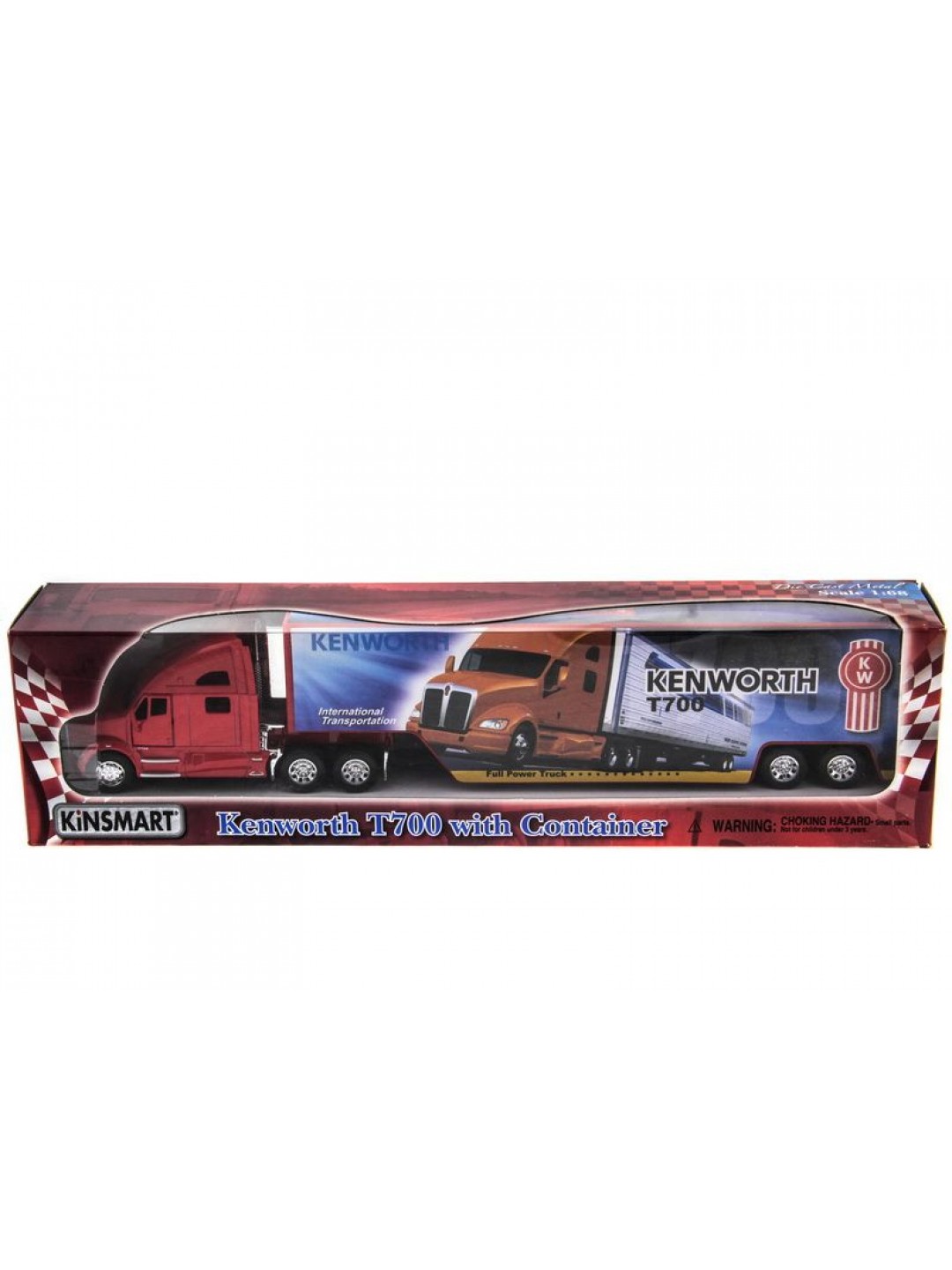 Машина Kinsmart 1:40 Keworth T700 инерция  в/к